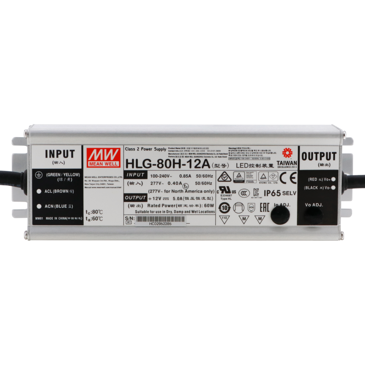 Leistungsstarkes und robustes Netzteil in einem stabilen Metallgehäuse mit Klasse-II-Ausführung. Hochwertig verarbeitetes 100W Netzteil aus der Mean Well HLG Serie im Metallgehäuse.