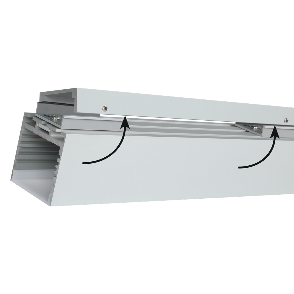 Profil für die Deckenmontage, nutzbar mit L, Q und M-Line Typ 24 | Aluminium