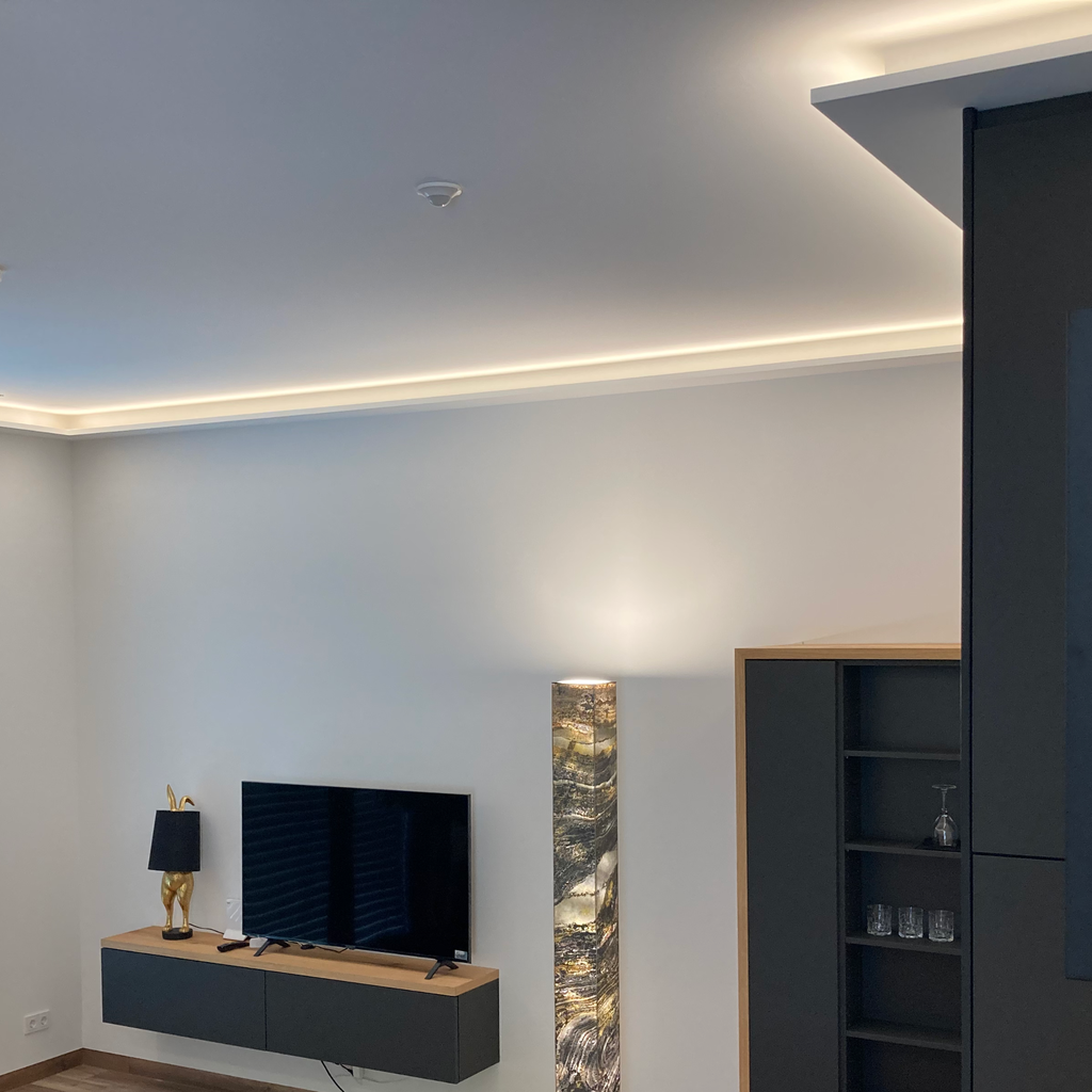 LED-Profil VT für LED-Vouten, Lichtbänder bis 12mm Breite, Aufnahme für 12,5mm Gips