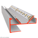 LED-Profil VTL Twin für Vouten, max. 2 Lichtbänder bis 12mm/18mm Breite, Aufnahme für 12,5mm Gipsplatten