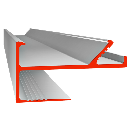 LED-Profil VT für LED-Vouten, Lichtbänder bis 12mm Breite, Aufnahme für 12,5mm Gips