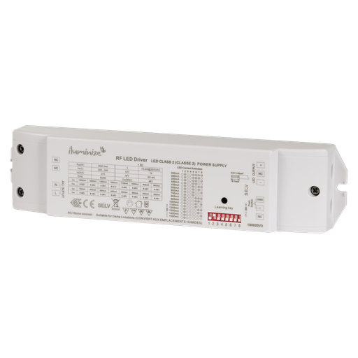 Funk Controller mit einstellbarem Strom 250mA-1500mA, max. 50W / 48V SELV | weiß